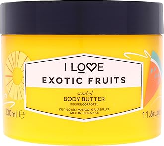 Exotic Fruit Scented Body Butter - Hydrating Body Butter for Dry Skin - Vitamin E and Aloe Vera - Shea Butter and Coconut Oil - 10.1 oz