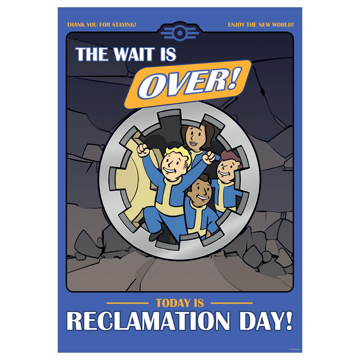 Fanattik Multi Fallout Reclamation Day A3 Art Print - Limited Edition And Individually Numbered - Official Merchandise