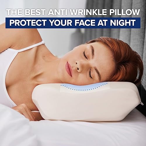 Miniatura 2 de La mejor almohada antiarrugas para dormir lateral, almohada de belleza antienvejecimiento, evita y detiene las arrugas del sueño, funda de satén