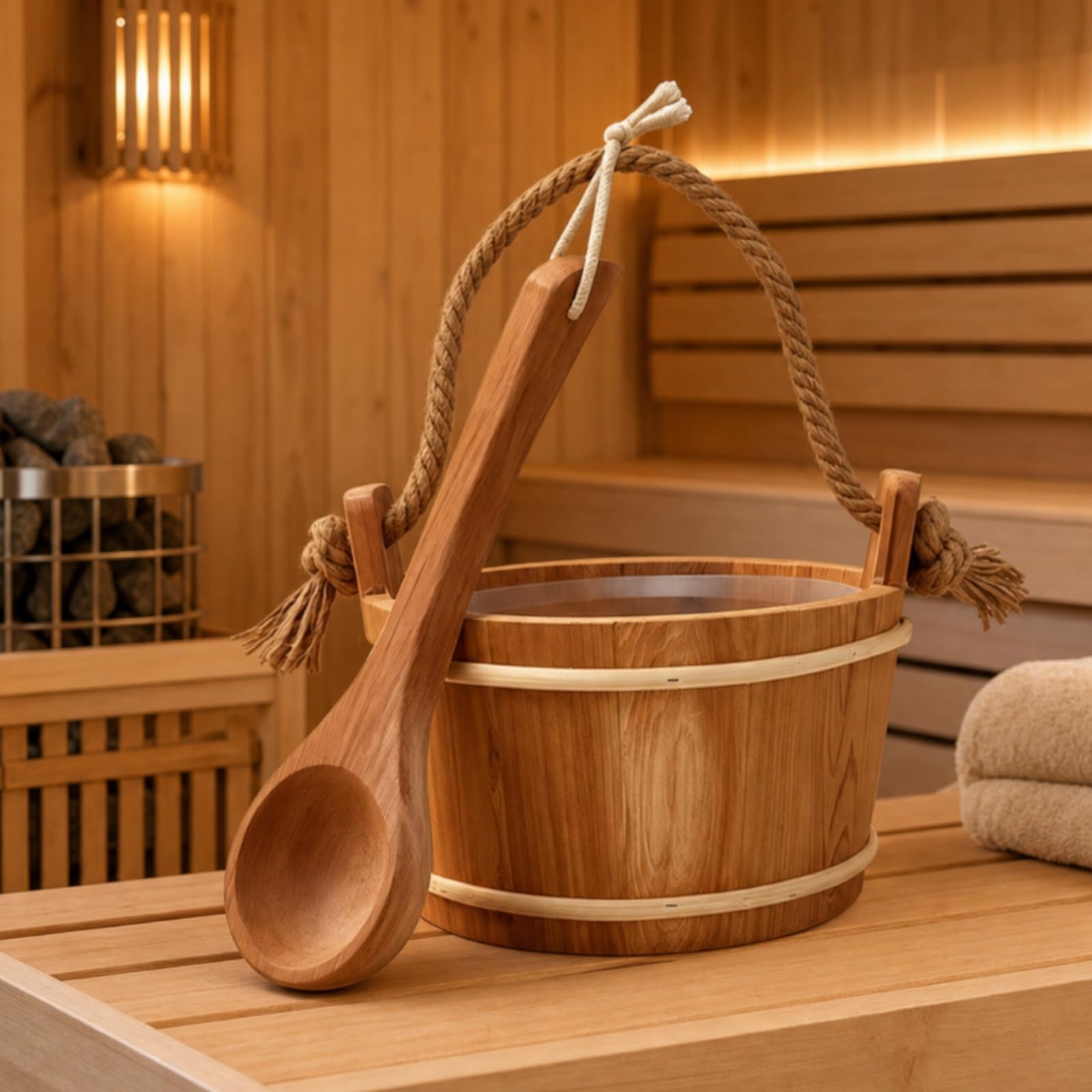 Seau Sauna avec Louche Étanche