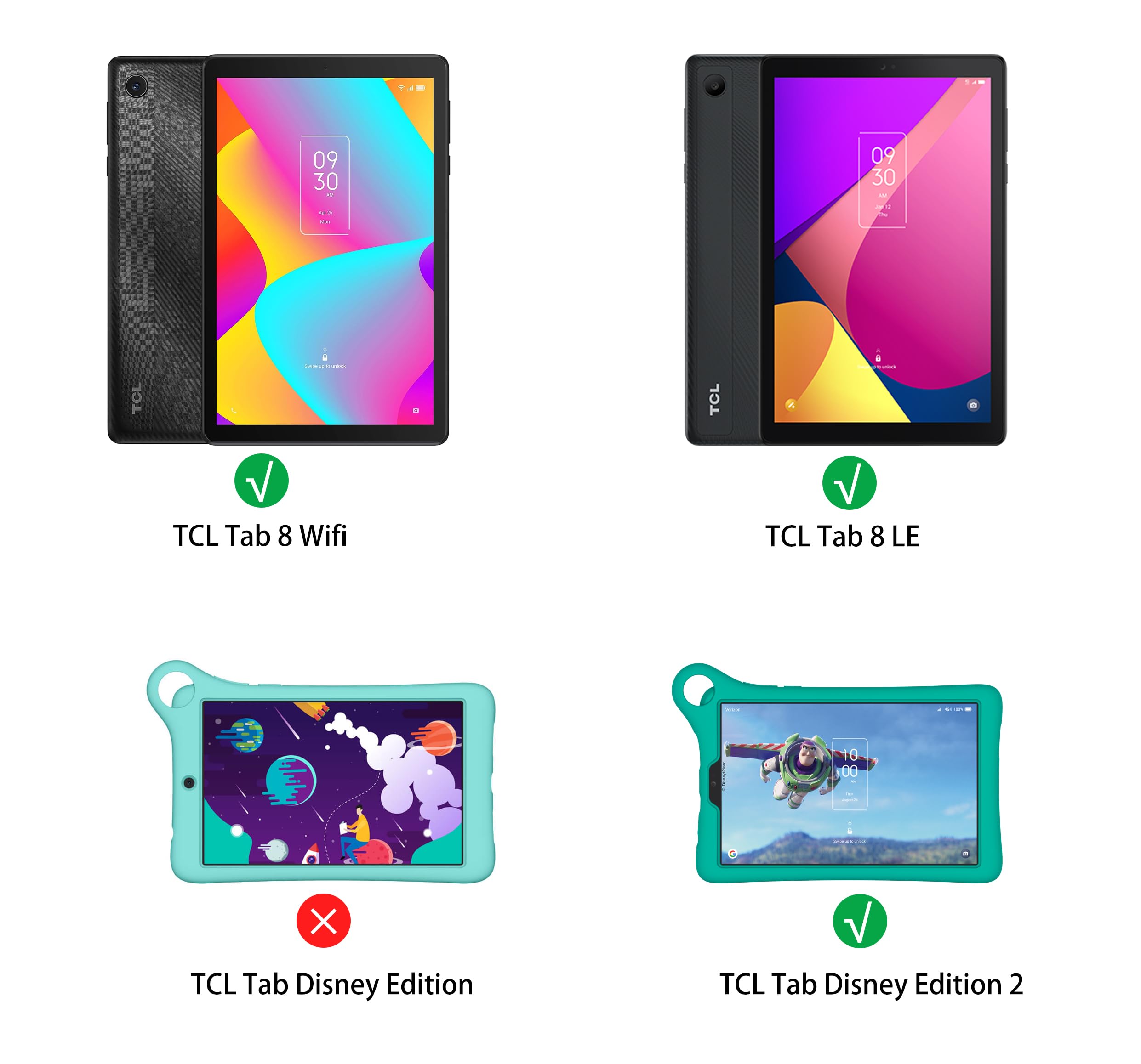 KLWAINM [2 Pack] Tablet Tempered Glass Screen Protector For TCL TAB 8 LE 9137W/9132X 8.0 Inch 2023 Release Tablet with 2.5D 9H Anti Scratch Transparent HD Clear Bubble Free Protective Film