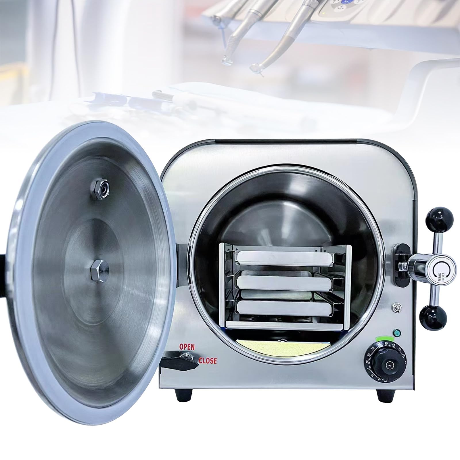 Laboratory Stainless Steel Autoclave, Sterilizer Autoclave For Tools, Autoclave Sterilizers, Machine Steam Stainless Steel Lab Equipment, For Tattoo, Beauty Salon 14L-900W