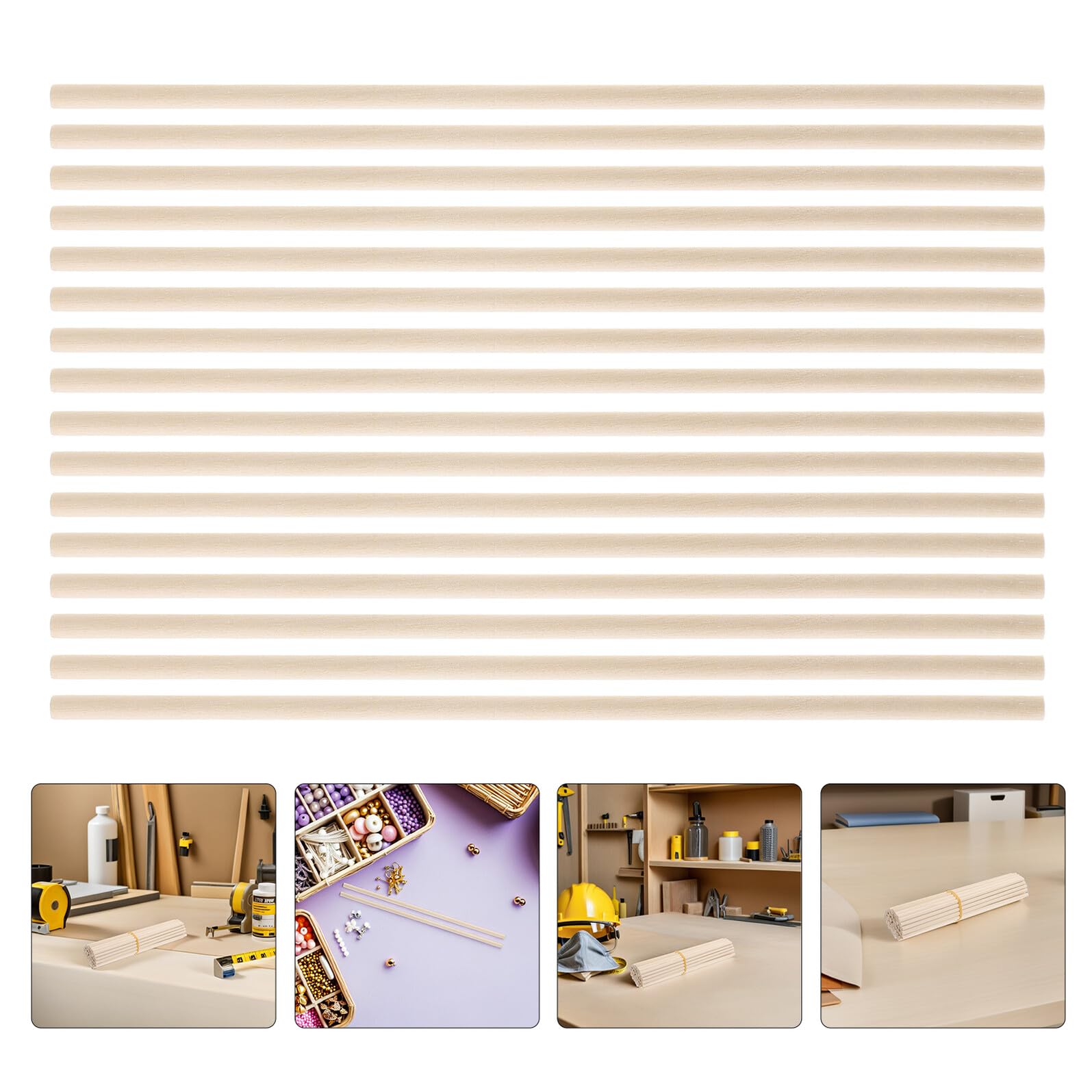 Anneome 150 Palitos Redondos De Madera Sin Acabado Para Decoración Ideales Para Manualidades Palitos De Madera Redondos Para Manualidades Varillas De