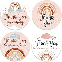 Vista 1 de Calcomanías de agradecimiento para baby shower, juego de 80 calcomanías de agradecimiento por venir, calcomanías preimpresas para despedida