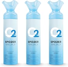 Portable Oxygen Can, 97% Pure O2 Oxygen Tank 10L Canister for Altitude, Recovery, Energy & Health, 3 Cans