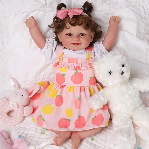 Miniatura 4 de BABESIDE Muñecas de bebé Reborn realistas Marcy, de 20 pulgadas, linda muñeca de bebé realista de vinilo suave que se puede posar, sonriente y de la