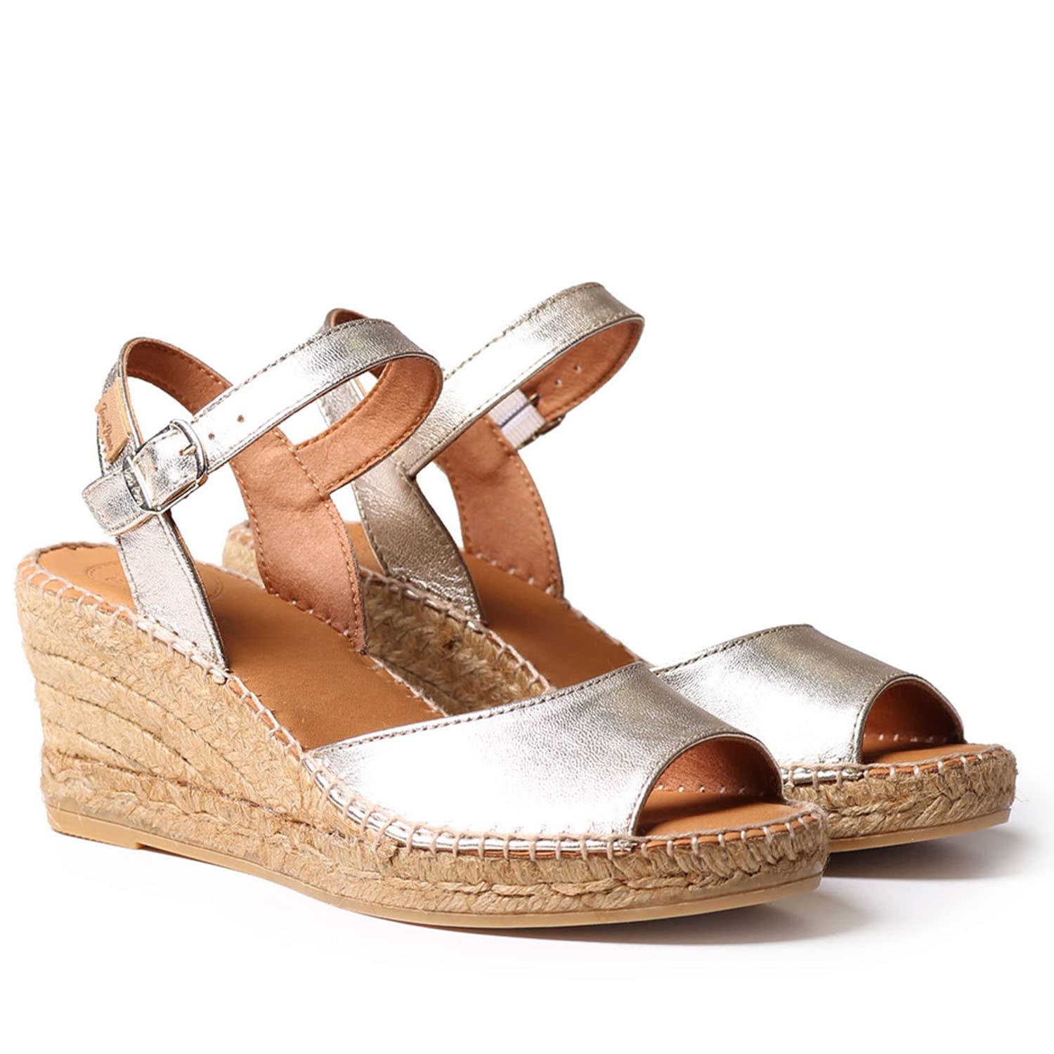TONI PONS SIA-P -Espadrille compensée Femme en Cuir.