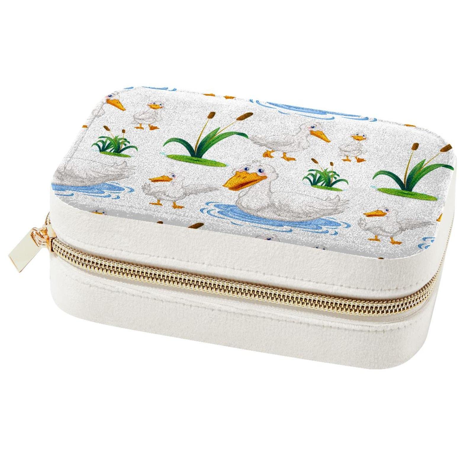 Boîte à bijoux canard anti-nœuds : mini coffret portable pour boucles et bagues