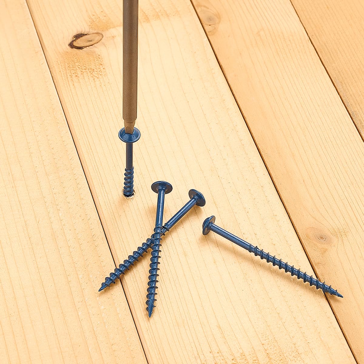 300 piezas (2.6 libras), #8 tornillos de agujero de bolsillo de 2-1/2, tornillo de bolsillo exterior de 2-1/2 pulgadas, rosca gruesa, unidad cuadrada, cabezal de arandela, resistente a la