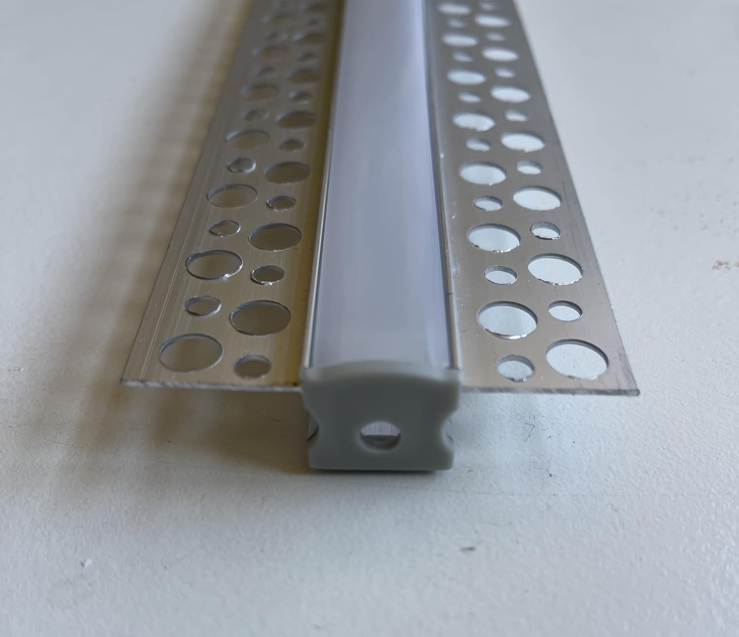 4-Pack 95 inch Plaster in LED Channel, Recessed Mount Aluminum Channel for Linear Lighting 0.81" Interior Wide 1.19" Cut Out Wide Frosted Lens