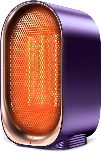 Miniatura 11 de Calentador de espacio, calentadores pequeños portátiles para uso en interiores, calentador de escritorio eléctrico con protección contra