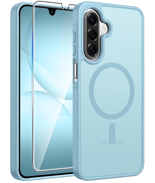 FNTCASE for Galaxy A17/A16 5G Phone Case: for Samsung A17 Cases [Compatible with Magsafe] [Screen Protector] Matte Translucent Military Grade Protection for Samsung A 17 & A 16 4G Cover - Teal by FNTCASE - Used condition - US$6.30