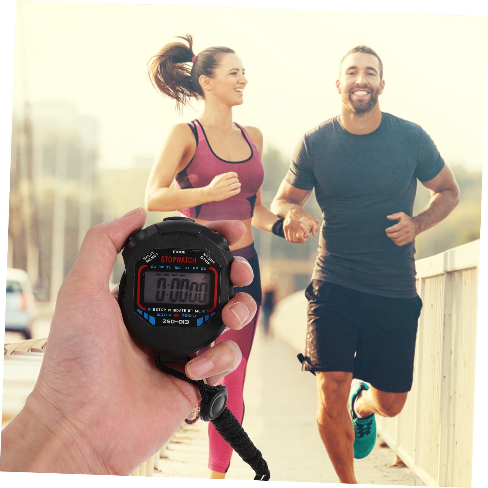 ifundom 5 Piezas Cronómetro Digital Deportivo Profesional con Pantalla LCD Grande Temporizador de Mano con Alarma para Fitness Infantil y Árbitros Función