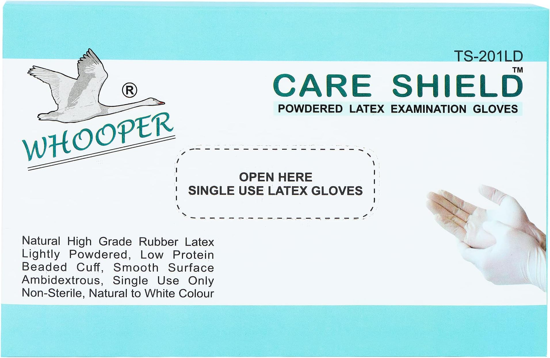 WHOOPER Shield Master Pink Latex Disposable Gloves | Powder-Free | Best for Medical, Cleaning & Salon Use|100Pcs X 1 Box (100Pcs Total) | Pink Colour (Extra Small)