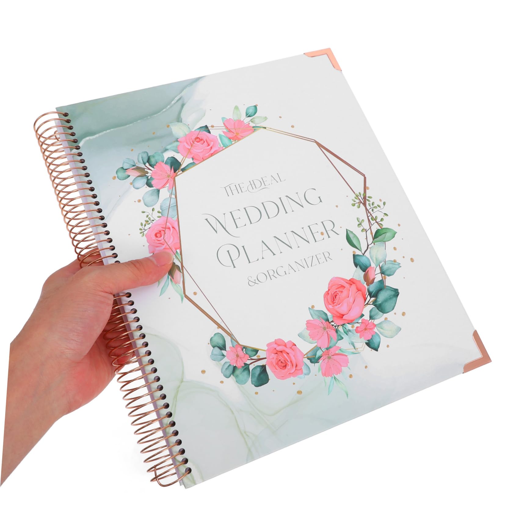 NUOBESTY Hochzeitsplaner Buch aus Papier mit Budgetplanung und Detailliertem Zeitplan Notizbuch Design für Verlobung und Hochzeitsvorbereitung