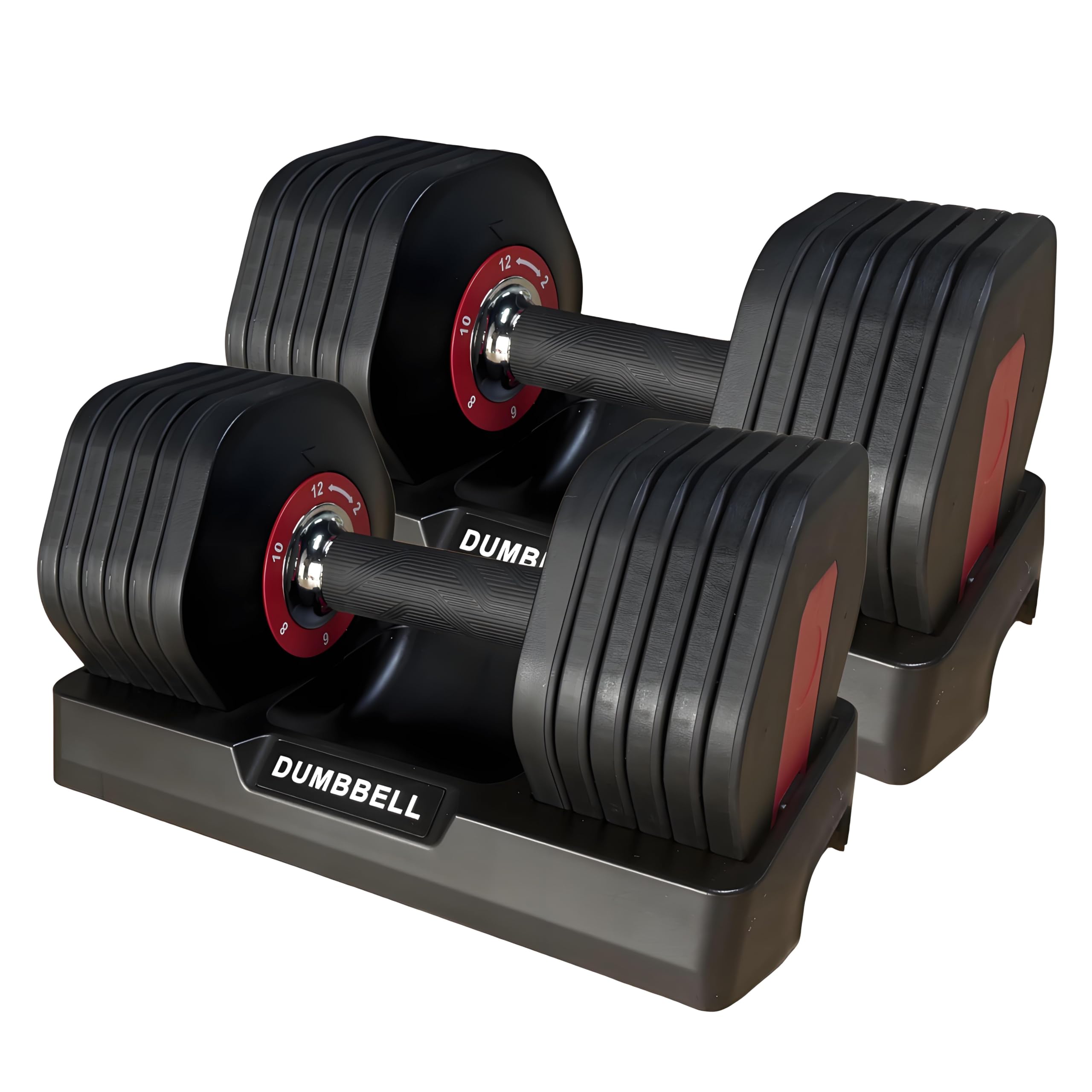 Amazon | HAKENO (ハケノ) 15イン1 調節可能なダンベル 2x24kg 重量