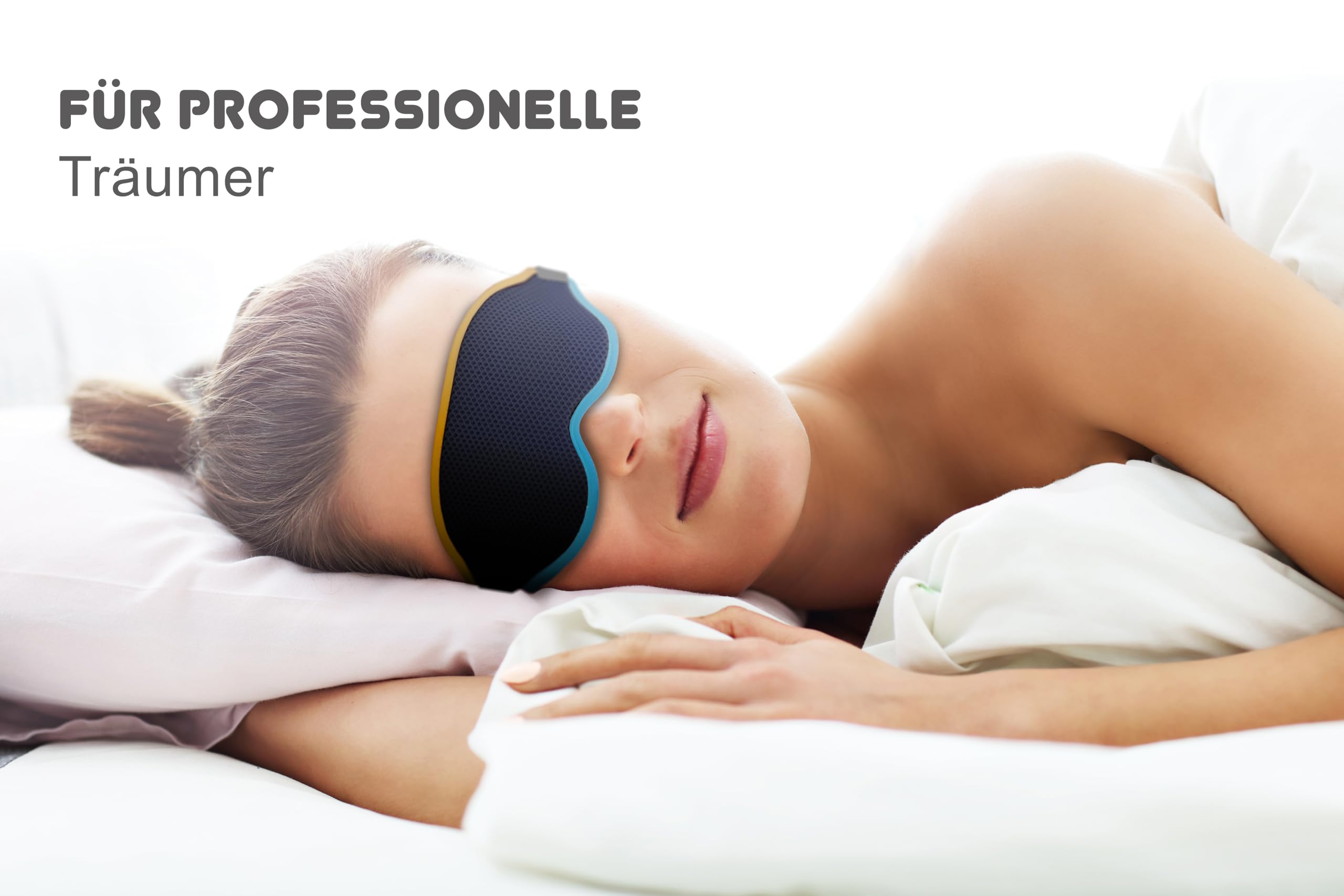 Masque De Sommeil NUYX 3D Éclipse Black – Blocage 360° Lumière, Mousse Mémoire De Forme Ultra Confort