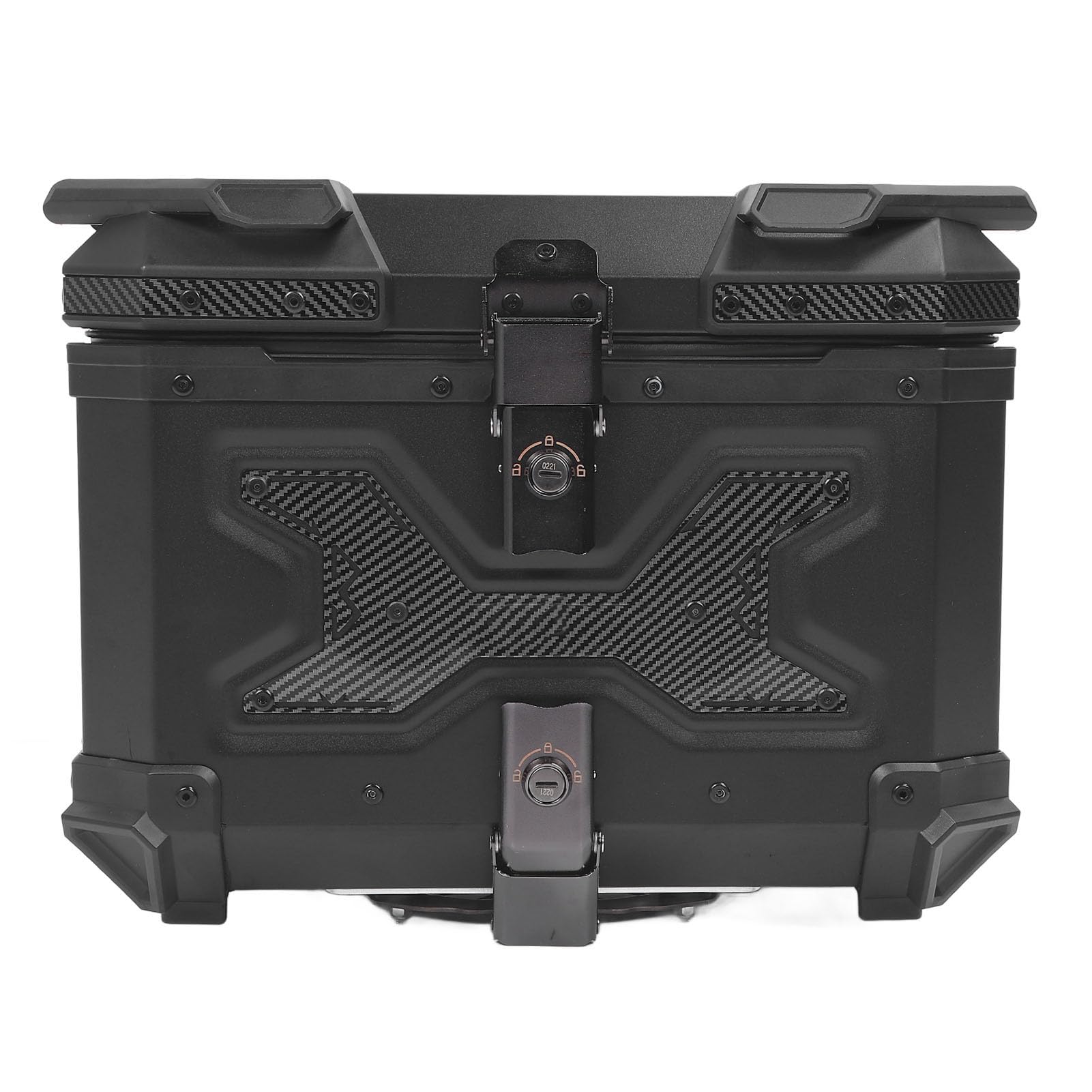 Baúl para Motocicleta, Caja de Maletero Impermeable de Aleación de Aluminio Ligera de 45L para Turismo de Aventura, Color Negro