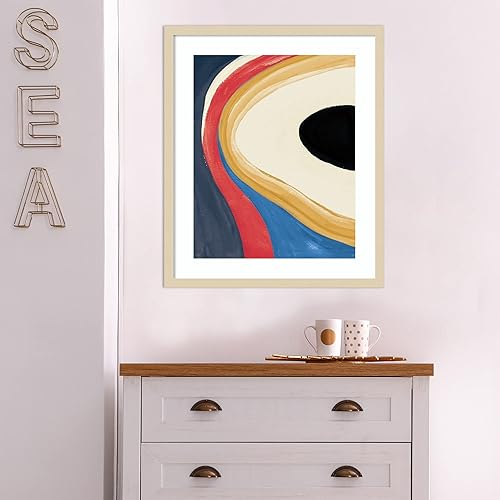 Miniatura 4 de Amanti Art Framed Wall Art Print 25x21 In the Groove II Retro by Danhui Nai, Abstract Wall Art, Modern Contemporary Decor, Medium Poster Painting