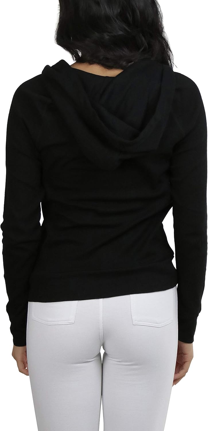 ToBeInStyle Women's Long Sleeve Full Zip-Up Thermal Hoodie - Image 6