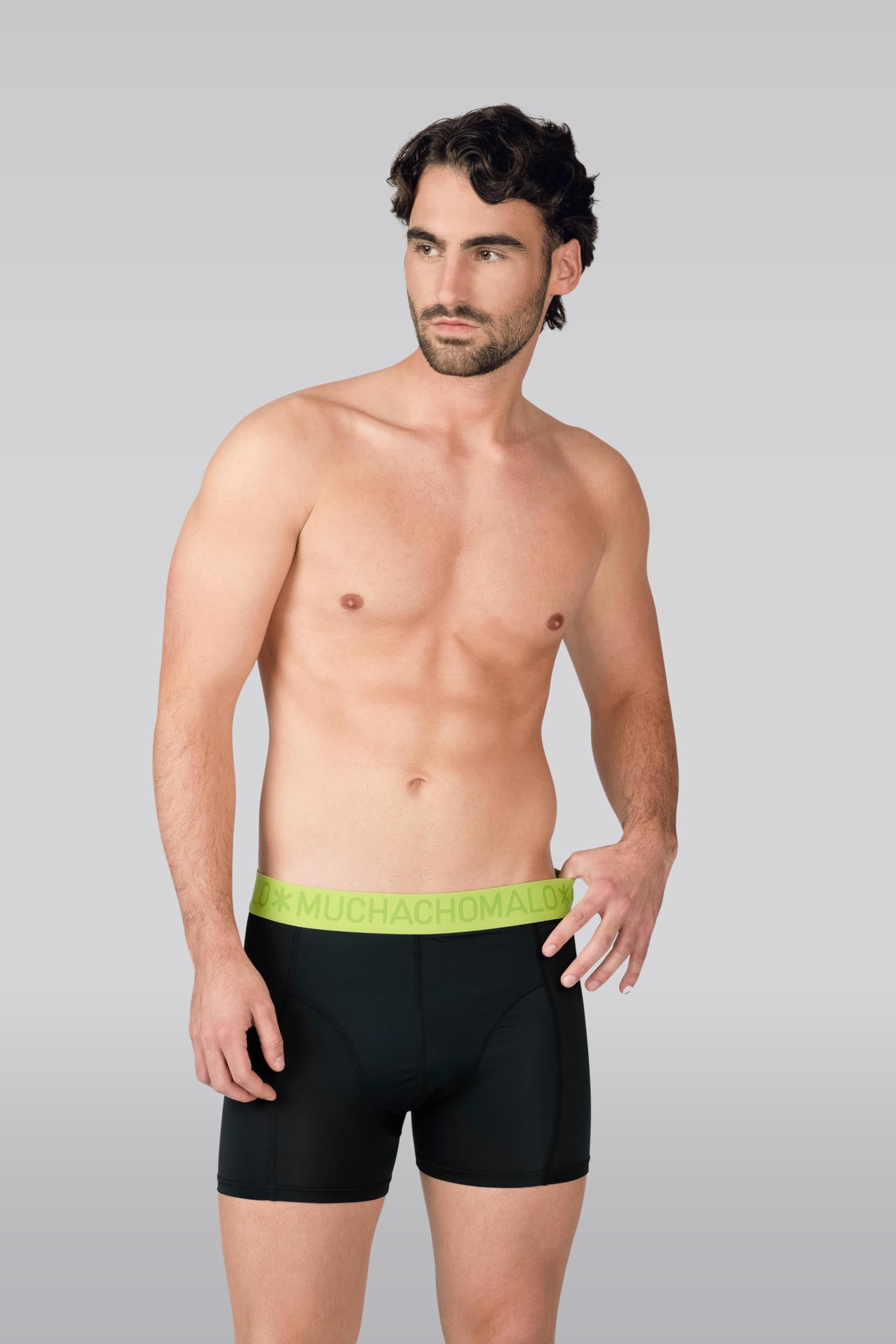 Muchachomalo Hombre Bóxer 6-Pack, Liso, Microfibra, Cinturilla Elástica