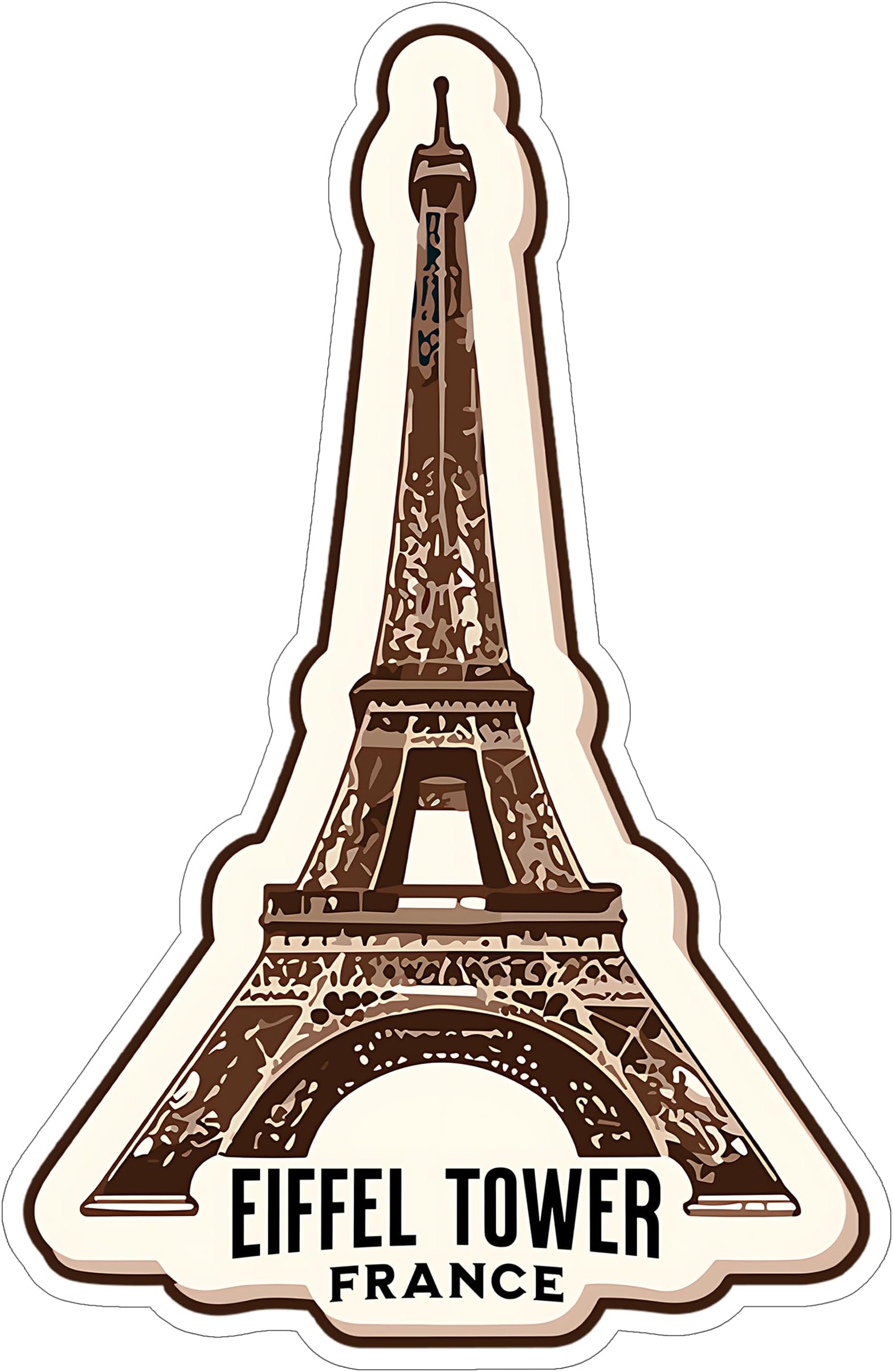 Eiffel Tower France Sticker 4 Inch City Travel Souvenir Destination - Waterproof Vinyl Decal for Laptop Water Bottle Car Tumbler - Durable Aesthetic Long-Lasting Stickers for Adults ID44990