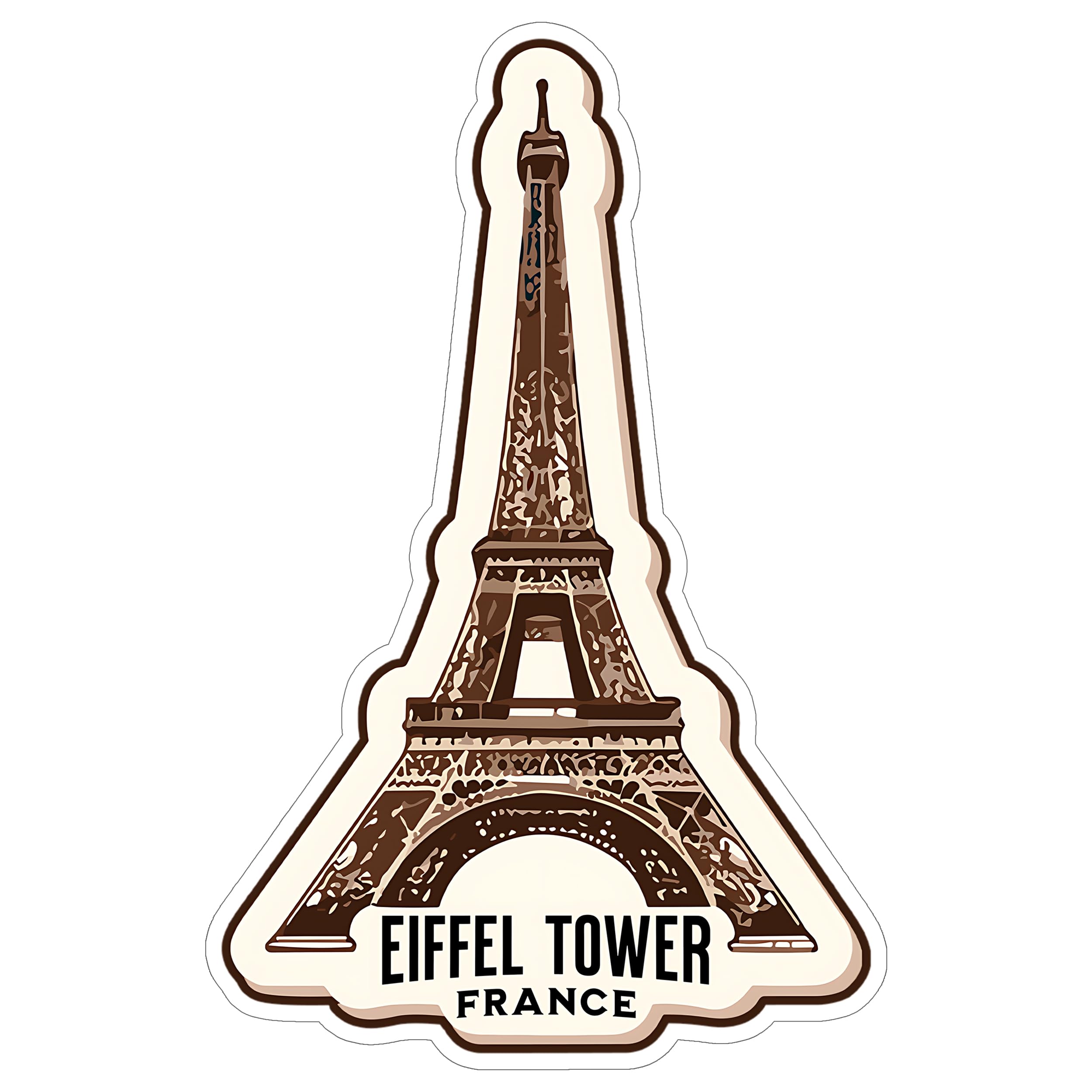 Eiffel Tower France Sticker 4 Inch City Travel Souvenir Destination - Waterproof Vinyl Decal for Laptop Water Bottle Car Tumbler - Durable Aesthetic Long-Lasting Stickers for Adults ID44990