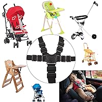 Vista 3 de Cinturón de seguridad de 5 puntos para cochecito, cochecito, cochecito, protección segura, correas ajustables para silla alta para bebé, cinturón