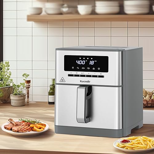 Miniatura 2 de Freidora de aire de 10 cuartos, Freidora de aire grande para familias, 6 funciones de cocción AirFryer, controles de temperatura de 400F en