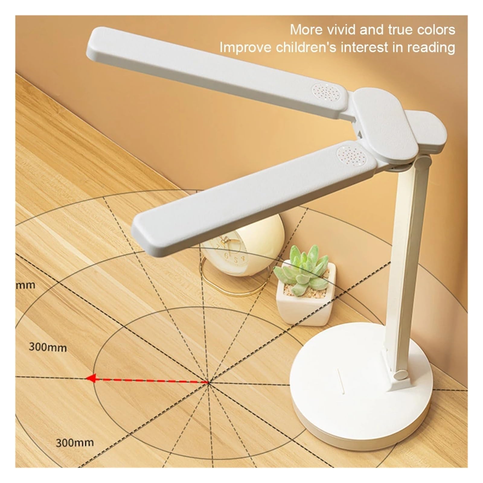 Lámpara de escritorio LED Luz nocturna táctil regulable de 3 niveles | Mesa plegable con protección ocular recargable por USB for lectura de cabecera(USB powered)