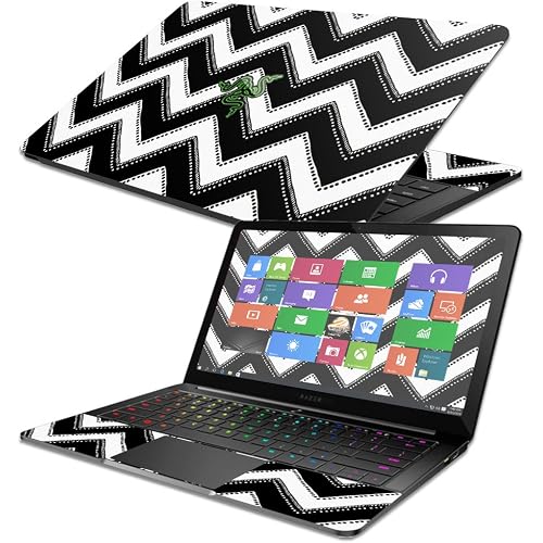 MightySkins Skin Compatible with Razer Blade Stealth 13.3" 2017 - Chevron Style | Protective, Durable, and Unique Vinyl Decal wrap Cover | Easy to Apply, Remove, and Change Styles | Made in The USA