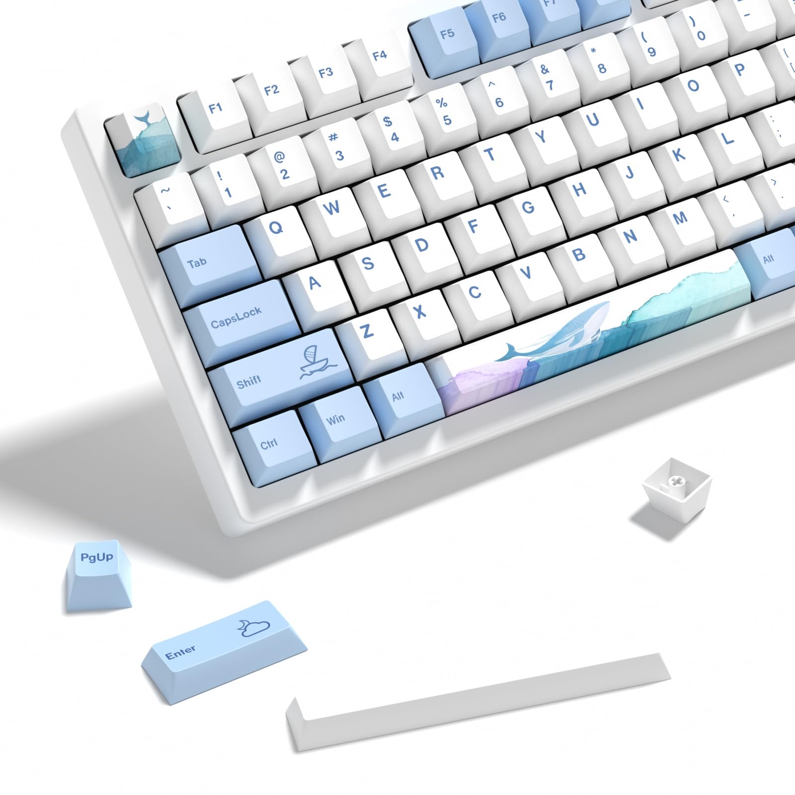 Amazon.com: YMKPVR Ocean Whale DYE-SUB Keycap 60 Percent