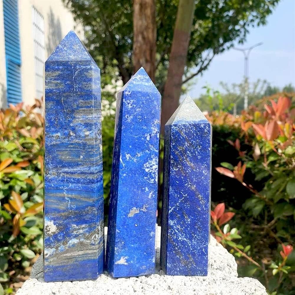 Health & Household Natural Crystal Lapis Lazuli Column Reiki Cure Home Decoration Process