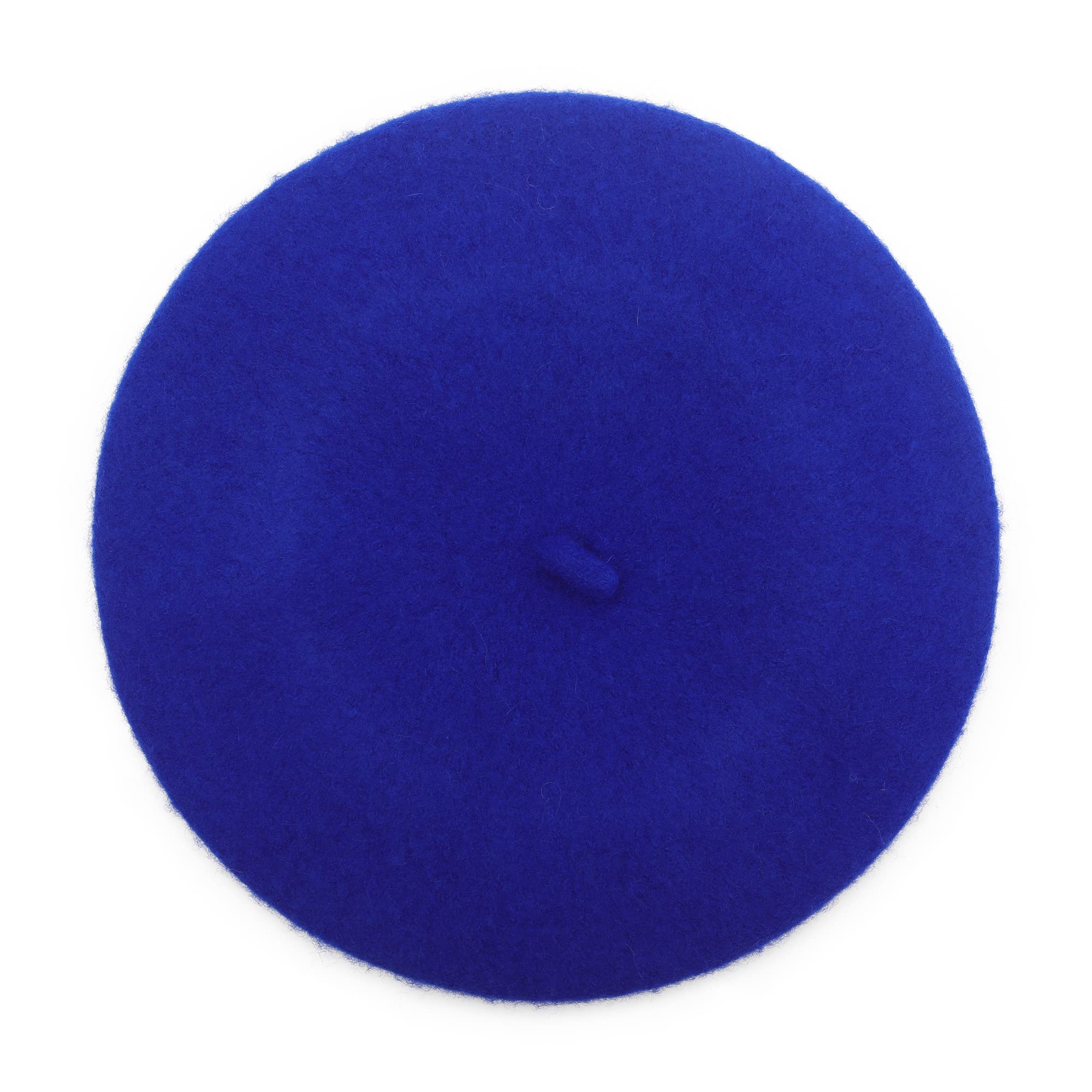 ZLYC Classic Wool Beret for Girls Boys Modern French Artist Fancy Blue, One Size - Image 2