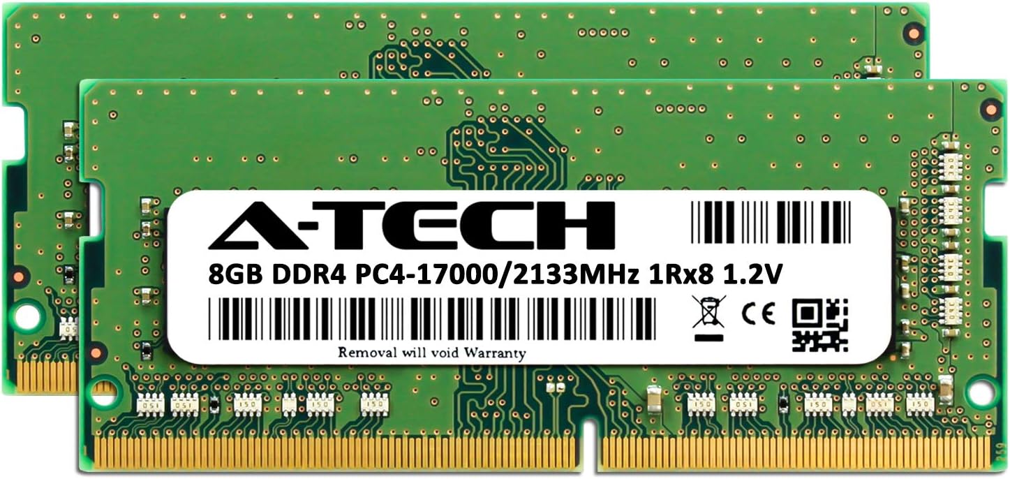 A-Tech 16GB (2x8GB) RAM for Dell Inspiron 3064, 3264, 3277, 3464, 3477, 7459 All-in-One | DDR4 2133MHz SODIMM PC4-17000 260-Pin Non-ECC Unbuffered Memory Upgrade Kit