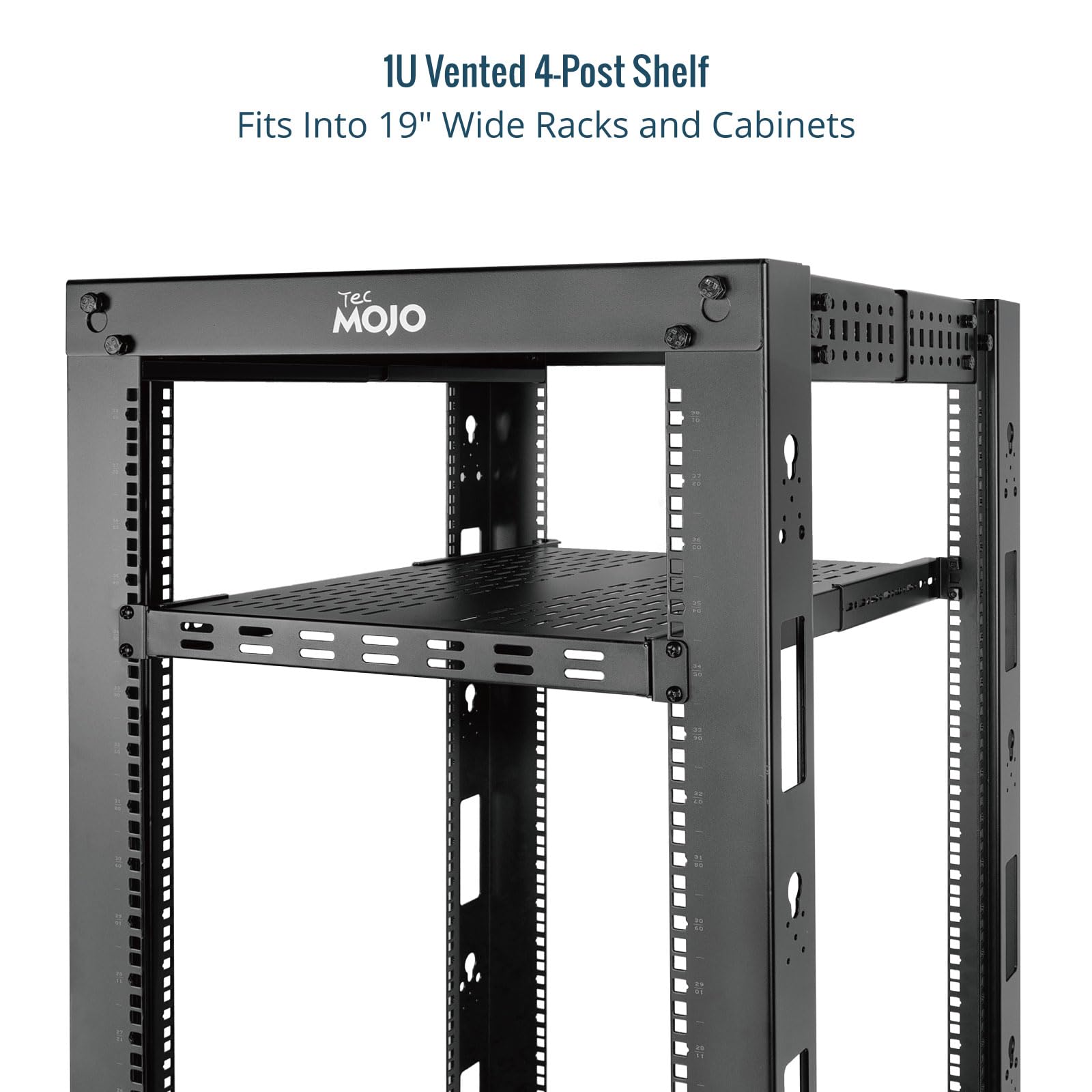 Amazon.com: Tecmojo 1U 4-Post Vented Server Rack Mount Shelf,13.8