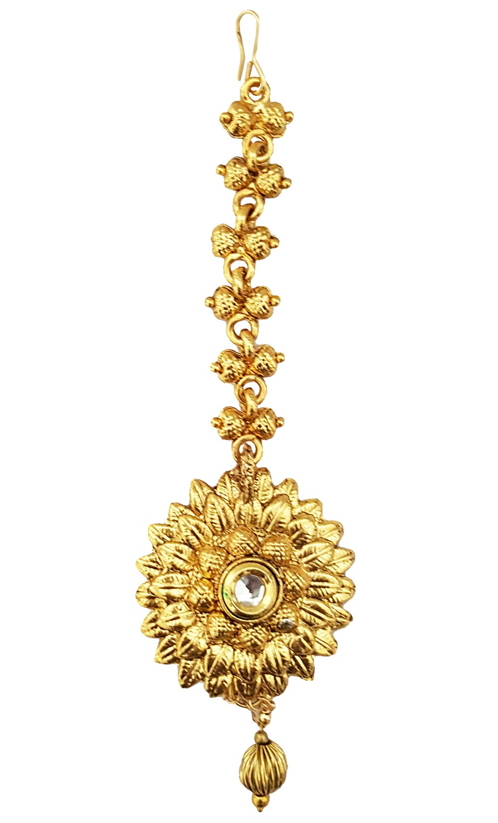 Mehrunnisa Traditional Gold Tone & Kundan Maang Tikka for Women (JWL1101) (B01HXQZ9WM) Amazon Price History, Amazon Price Tracker