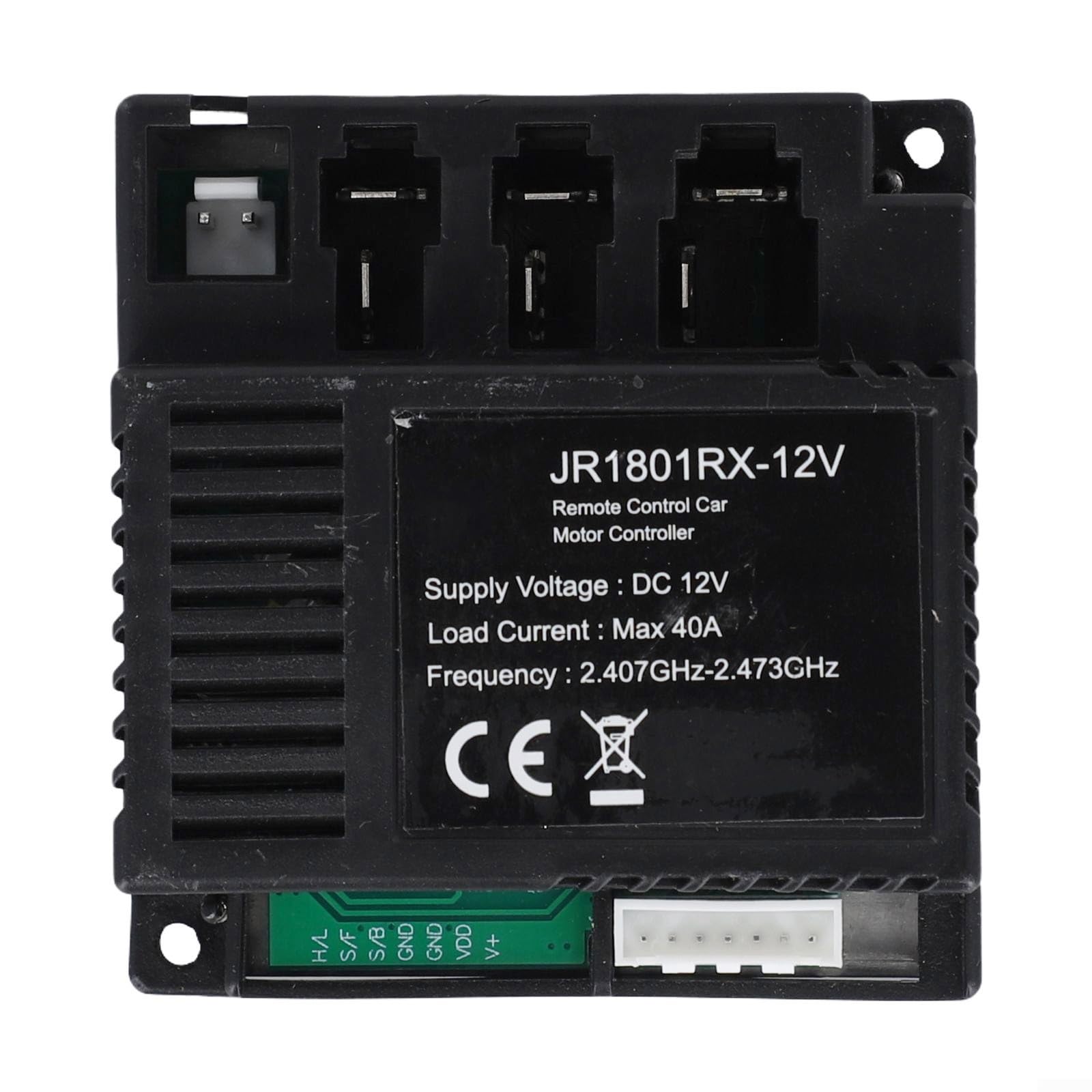 JR1801RX 12V Empfänger für Kinder Elektroauto mit 2.4G Funkfernbedienung, 7-Pin Steuerbox kompatibel mit Wellye RC Fahrzeugen, Ersatzteil für elektrische Spielzeugautos(JR1801RX 12V Receiver)