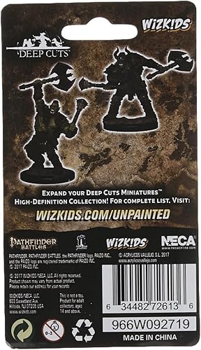 Miniatura 4 de Pathfinder Deep Cuts Unpainted Miniatures Wave 3 Half-Orc Macho Bárbaro