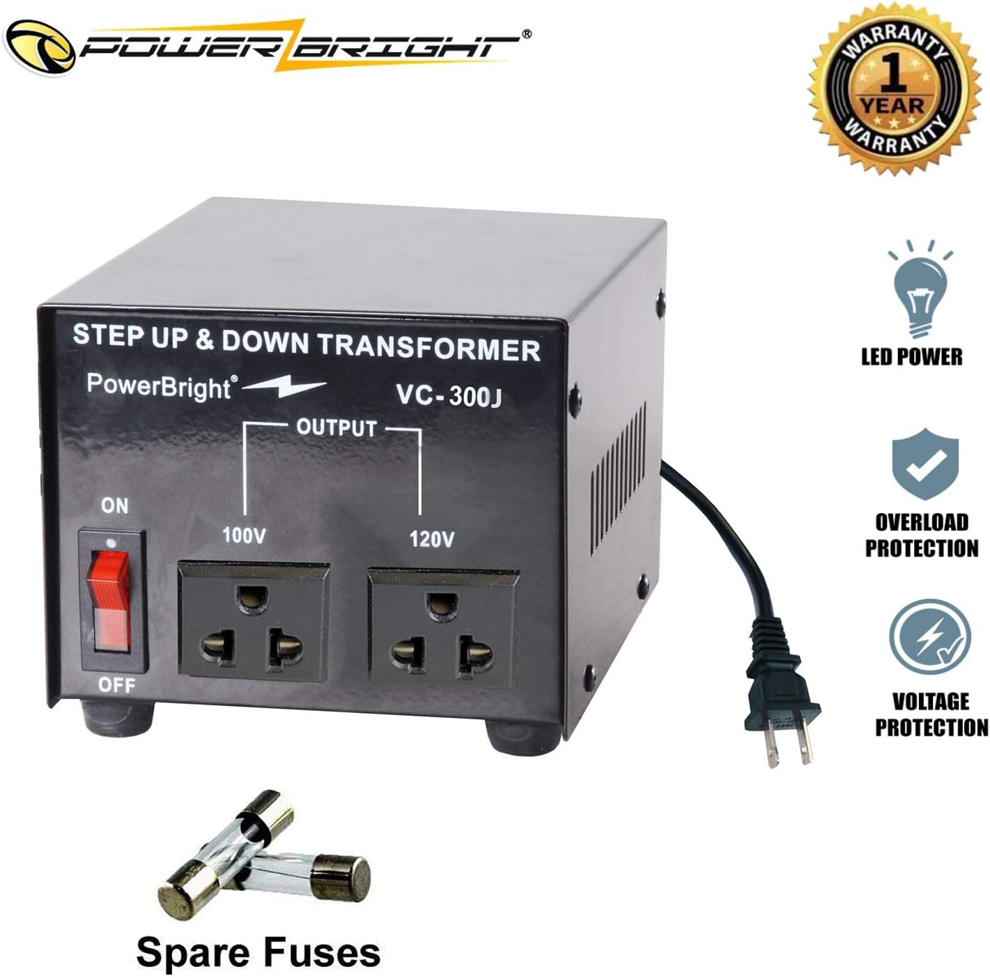 2000 Watts Japanese Voltage Transformers, Step Up and Down Japan Converter, Can be Used in 120 Volt and 100V Countries, Convert from 120V to 100V and 100V to 120V, Universal Outlet Socket