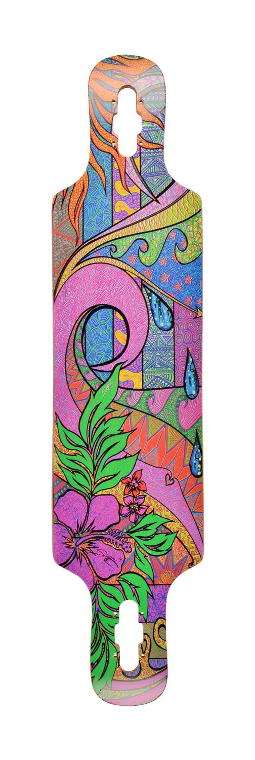 JUCKER HAWAII Longboard: New Hoku Slide (Flex 1-3), Makaha, Makaha Cruiser, Pono, Mahalo, Wailani, Mana, Dancer KOA y Carbono, Freeride Pro. Solo tableros., JUCKER HAWAII Longboard DECK WAILANI