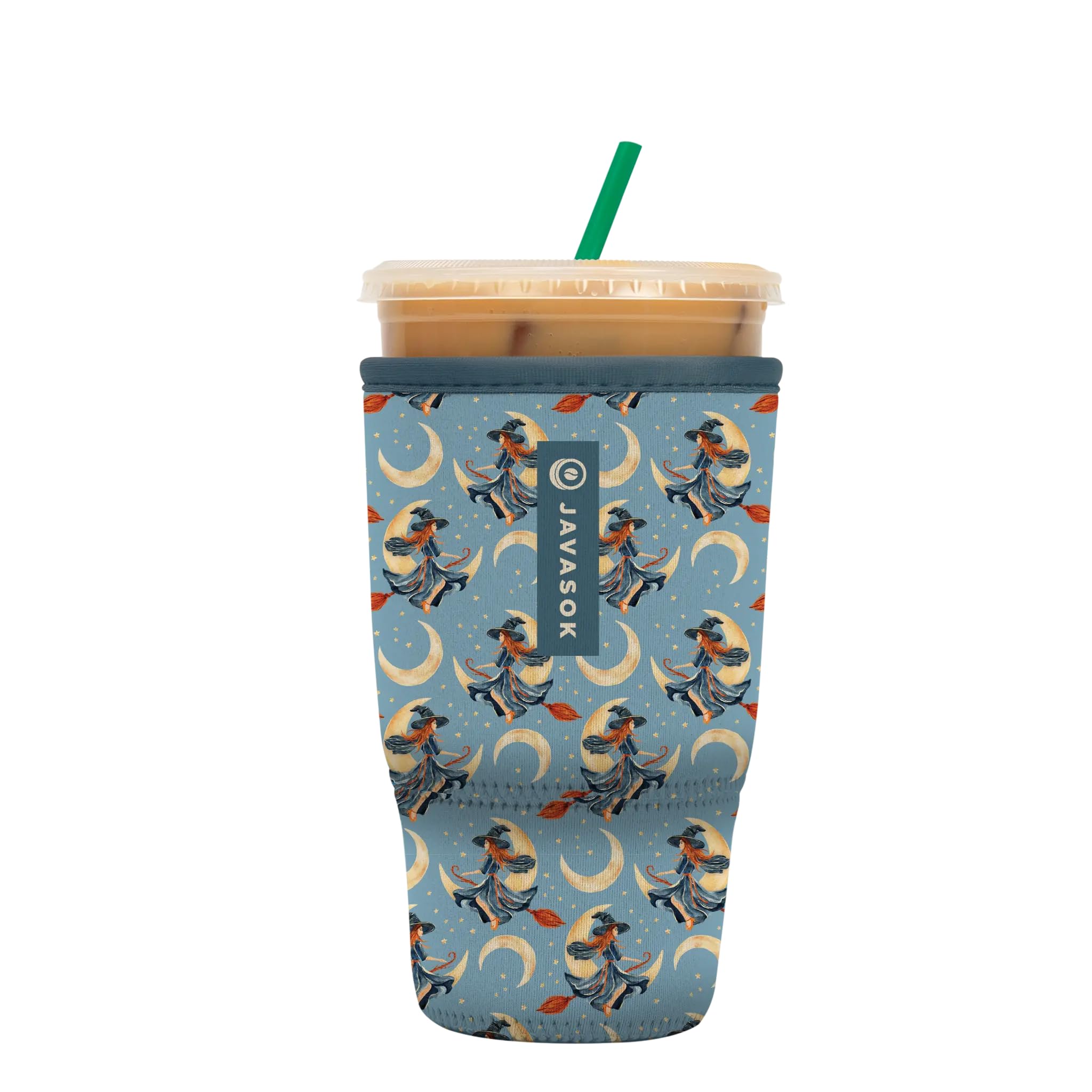 Sok It JavaSok Iced Coffee &amp; Cold Soda Insulated Neoprene Cup Sleeve (Witching Hour, Large: 30-32oz)