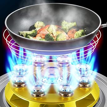 Gas Hob Built-In Gas Cooktop 5.2Kw Glass Cooker Hob 1 Burner, With Zinc Alloy Knob & Flame Failure Protection E NG C LPG