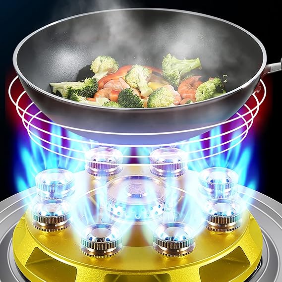 Gas Hob Built-In Gas Cooktop 5.2Kw Glass Cooker Hob 1 Burner, With Zinc Alloy Knob & Flame Failure Protection E NG C LPG