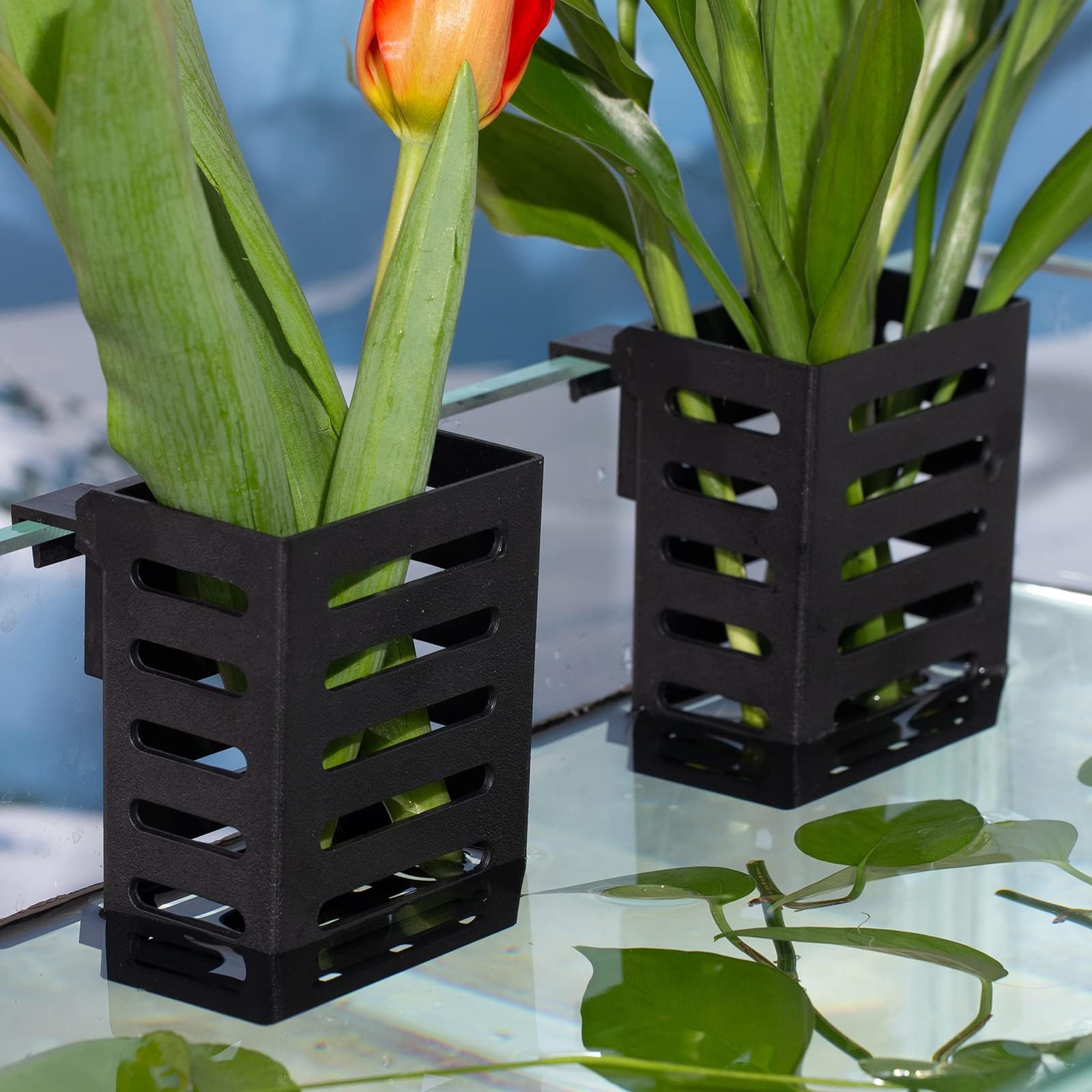 2 Pack Hanging Aquarium Planter Cups - Aquatic Plant Holder For Fish Tank Decor