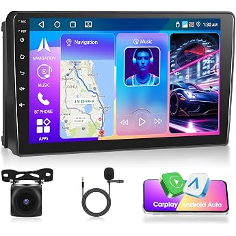 4+64G Android Car Radio for Ford Transit 2009-2016 Focus 2005-2008 with Apple Carplay Android Car 9 Inch 1280P HD Touchscreen Car Radio Bluetooth 5.0 EQ WiFi DAB+ OBD2