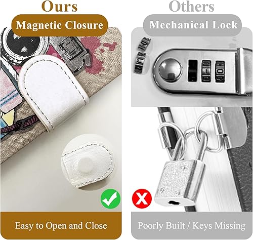 Miniatura 53 de Diario de gatos para niñas, regalo para niños, diario con bolígrafo y cierre magnético, 192 páginas para escribir, cuaderno con tapa dura de 5.3 x