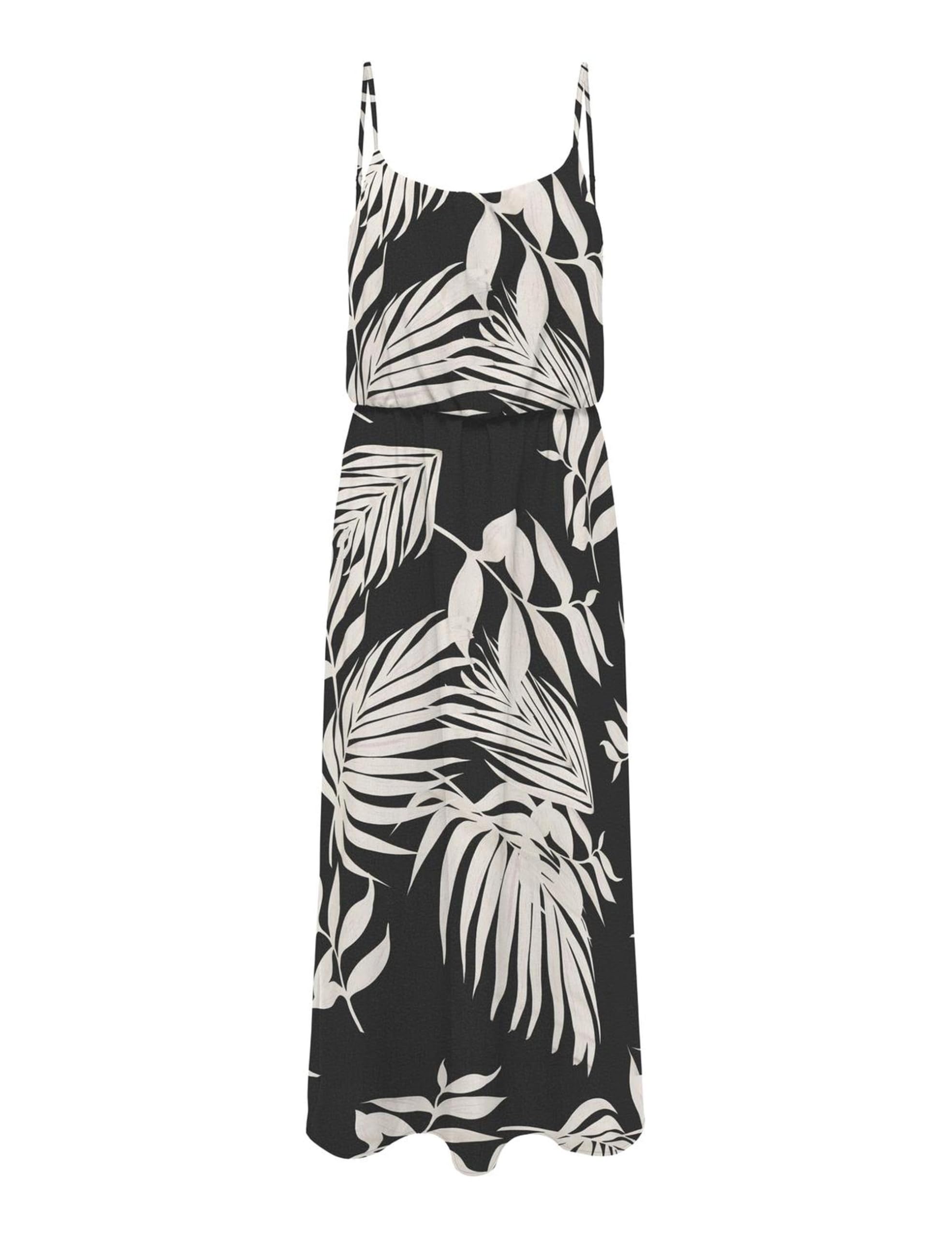 Onlnova Life Vis Strap Maxi Dress AOP, Black, 12