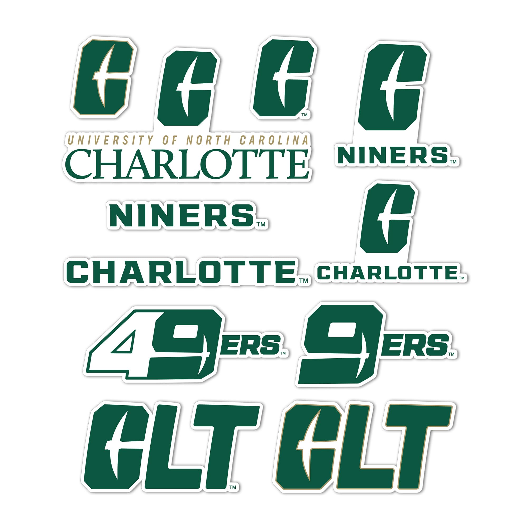 Autocollant vinyle UNCC 49ers NCAA sticker ordinateur portable scrapbooking