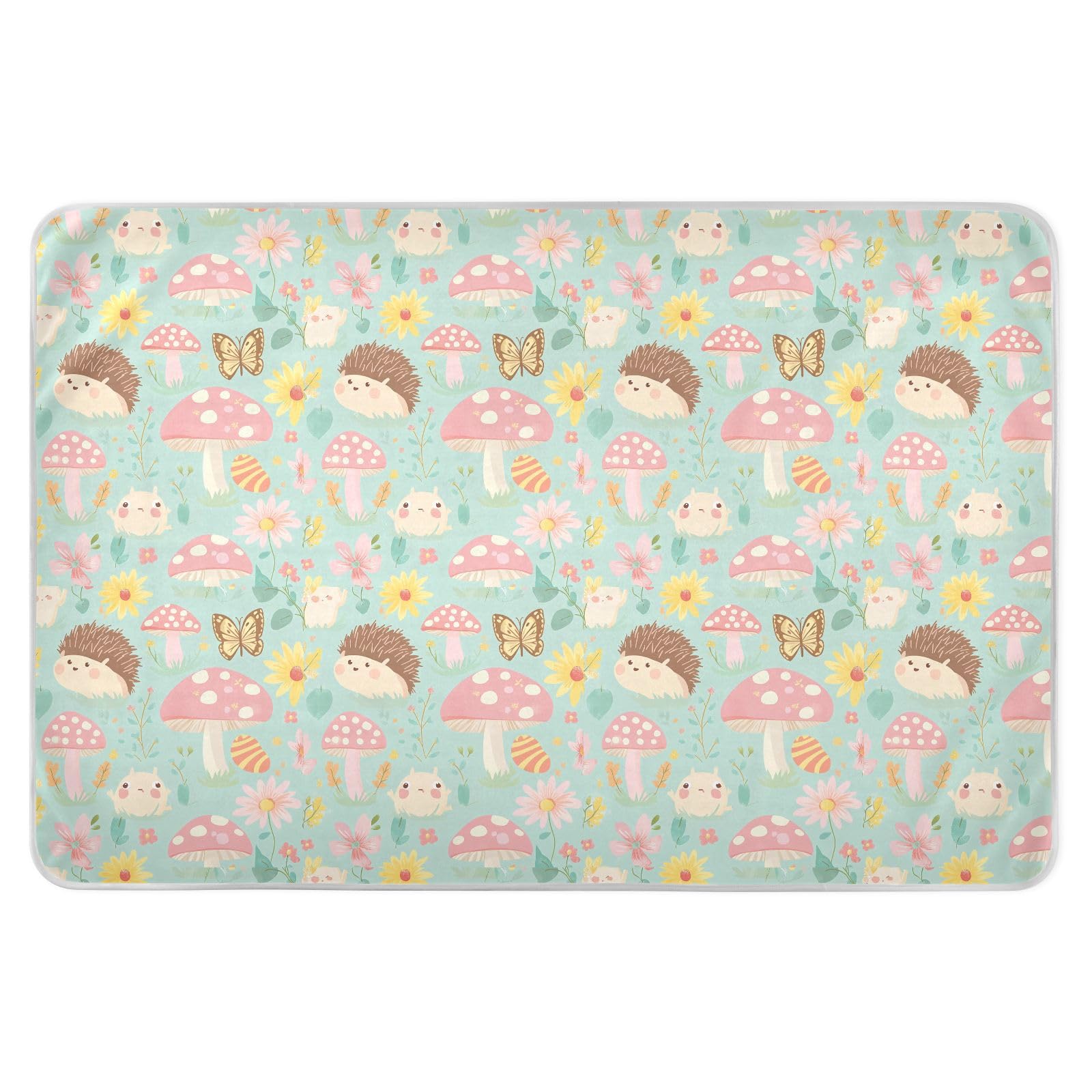 Safari Pastel Personalized Animals Potty Training Pad Highly Absorbent Bed Pad Non-Slip Pee Mats for Infant Toddler , 52
